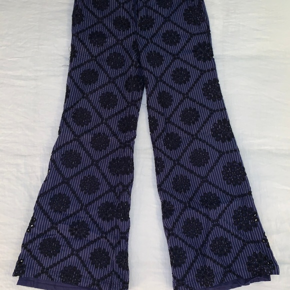 Anthropologie Pants - Anthropologie ett:twa Navy Pinstripe Flare Pants Anthropologie Pants - Anthropologie ett:twa Navy Pinstripe Flare Pants